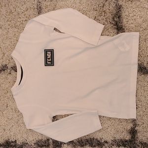 Toddler 3A/3Y Fendi long-sleeved shirt White